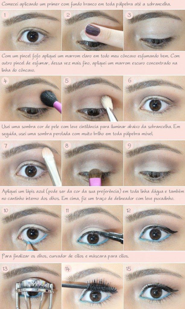 Tutorial Em Fotos: Look Azul Fácil » Passando Blush